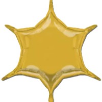 An (22''/56см) /Шестиконечник Металлик Gold