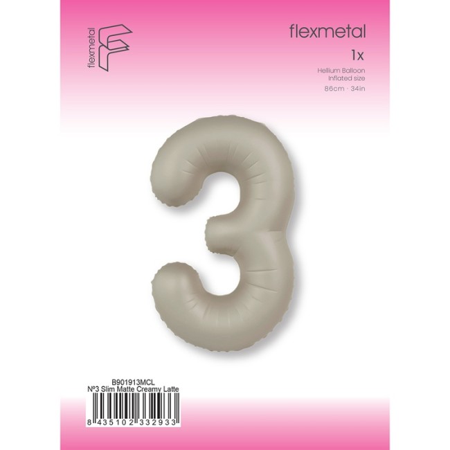 Fm (40''/102 см) Цифра, 3 Slim, Кремовый Латте, Матовый, 1 шт. в уп.