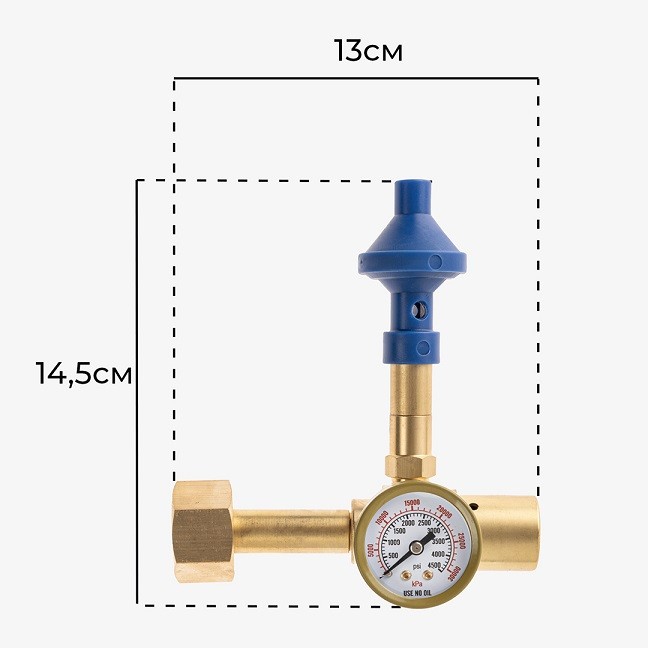 Насадка с манометром и клапаном гелий/воздух 60/40, 1 шт. Насадка с манометром и клапаном гелий/воздух 60/40, 1 шт.