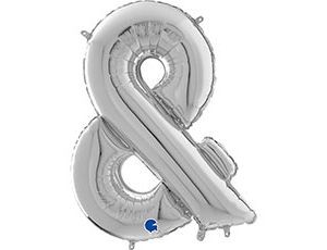Gr БУКВА "&" (26"/66 см) Silver (1 шт.)