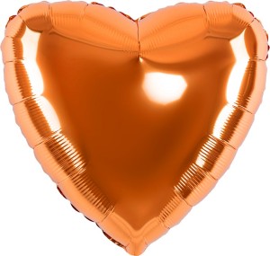 Fm (18''/45 см) /СЕРДЦЕ Металлик Orange, 1 шт.