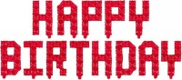 Набор шаров-букв (16"/41 см) Мини-Надпись "Happy Birthday", Пиксели, Красный, 1 шт. в упак.