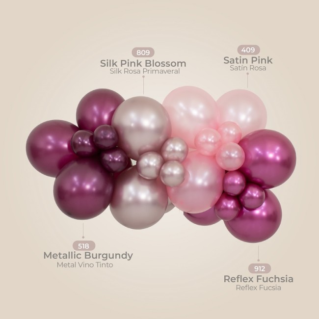 Sp (5''/13 см) Розовый цветок (809), шелк, 50 шт.