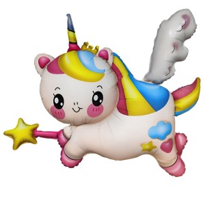 Вз (37''/94 см) ФИГУРА Единорог летающий, в уп, 1 шт.