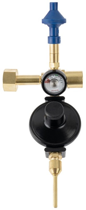 Насадка с манометром и 2 клапанами, гелий/воздух 60/40 и плавного нажатия с отсечным клапаном, 1 шт.