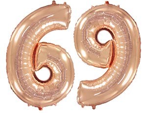 Fm (40&quot;/102 см) Цифра, 6/9, Розовое Золото, 1 шт.