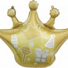Fa (30"/76 см) Фигура, Корона, Сверкающие искры, Золото, 1 шт.