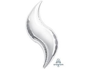Аn (36"/91 см) Б/РИС ЗИГЗАГ Металлик Silver, 1 шт.
