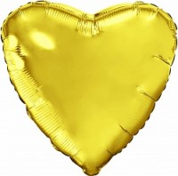 Ag (30"/76 см) Сердце, Золото, 1 шт. в упак.