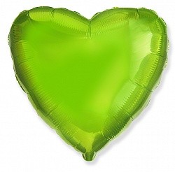 Fm (18''/45 см) /СЕРДЦЕ Металлик Lime Green, 1 шт.