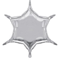 An (22''/56см) /Шестиконечник Металлик Silver