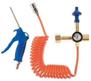 Насадка с клапаном гелий/воздух 60/40, манометром и гибким удлинителем, 1 шт.