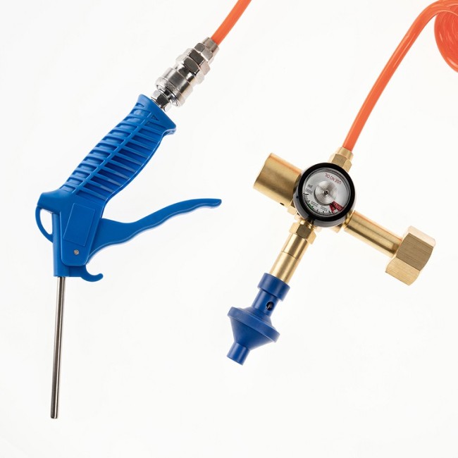 Насадка с клапаном гелий/воздух 60/40, манометром и гибким удлинителем, 1 шт. Насадка с клапаном гелий/воздух 60/40, манометром и гибким удлинителем, 1 шт.