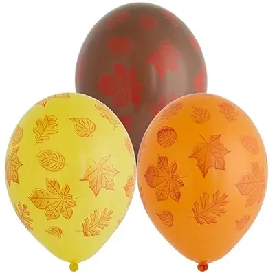 Bb (14''/35 см) /Шелкография пастель, Осенние листья, 25 шт.