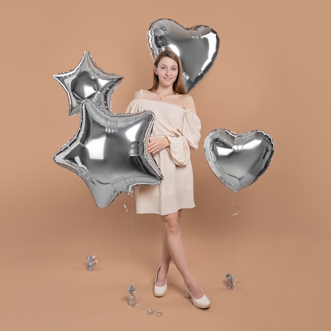 Fa (24''/61 см) Звезда, Серебро, Металлик, 1 шт.