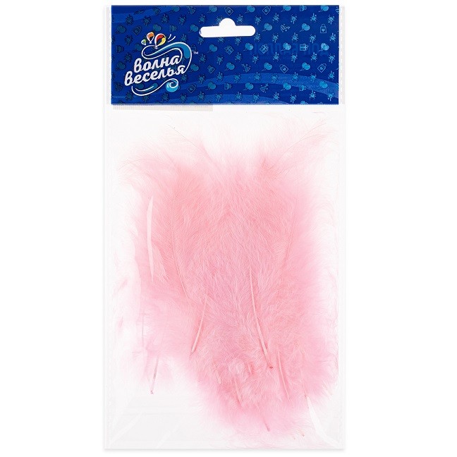 Перья, Премиум, Розовый, 12-15 см, 30 шт.