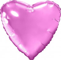 Ag (18''/46 см) Сердце Розовое, 1 шт.