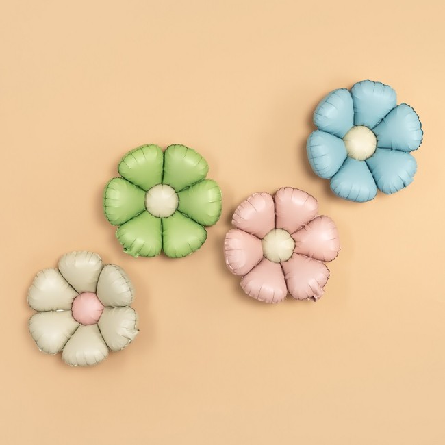 Fa (24''/61 см) Цветок, Ромашка (надув воздухом), Кремовый, Сатин, 1 шт.