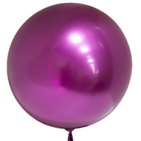 Fa (18''/46 см) Сфера 3D, Deco Bubble, Фуше, Хром, 1 шт.