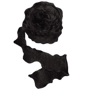 Лента тканевая (4 см*9,14 м) Нежная волна, Черный, 1 шт.