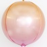 Fa (24''/61 см) Сфера 3D, Розовый, Градиент, 1 шт.