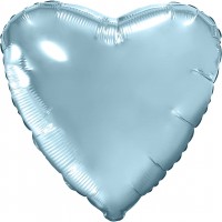 Ag (18''/46 см) Сердце, Нежно-голубой, 1 шт.