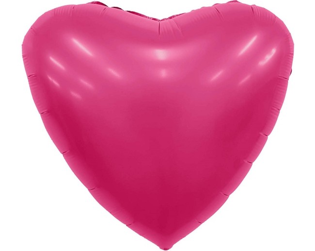 Ag (19''/48 см) Сердце, Viva Magenta, Сатин, 1 шт.