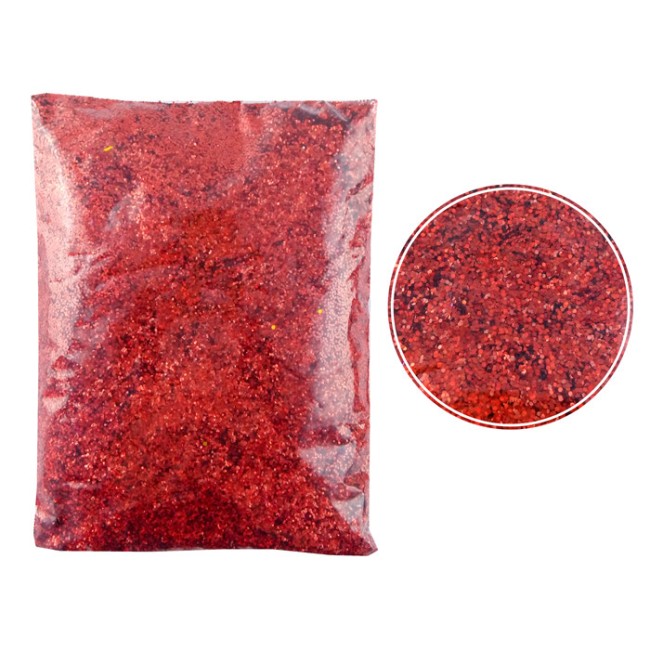 Глиттер "Блестки" лазерный Красный, 0,6 мм, 100 г.