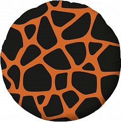 Ag (18&quot;/46 см) Круг, Анималистика, Пятнистый окрас, Жираф, 1 шт.