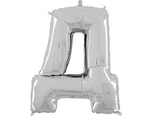 Gr БУКВА "Д" (26"/66 см) Silver, 1 шт.