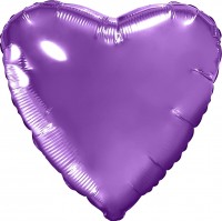 Ag (18''/46 см) Сердце, Пурпурный, 1 шт.