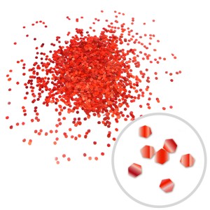 Глиттер "Блестки" лазерный Красный, 1 мм., 100 г.