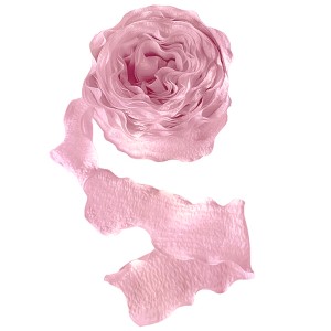 Лента тканевая (4 см*9,14 м) Нежная волна, Розовый, 1 шт.