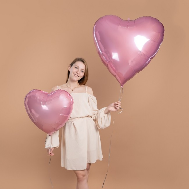 Fa (24''/61 см) Сердце, Розовый, 1 шт.