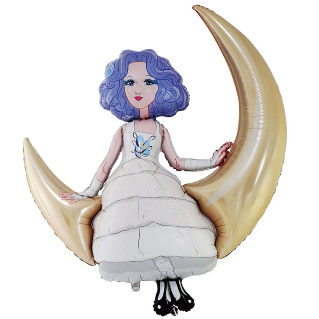 Вз (44''/112 см) ФИГУРА Мальвина на полумесяце, 1 шт.