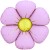 Fa (25''/64 см) Цветок, Ромашка (надув воздухом), Сиреневый, Сатин, 1 шт.