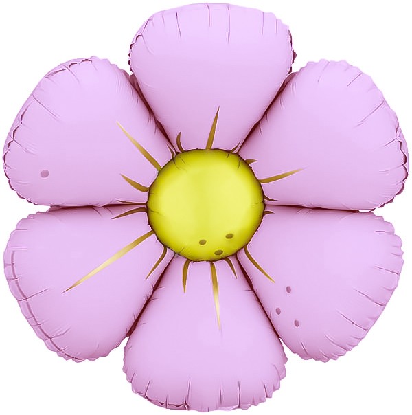 Fa (25''/64 см) Цветок, Ромашка (надув воздухом), Сиреневый, Сатин, 1 шт.
