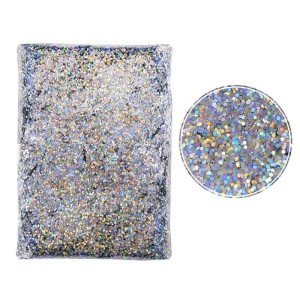 Глиттер "Блестки" лазерный Серебряный, 1 мм., 100 г.