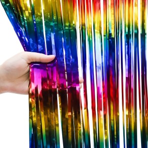 Занавес Дождик Радужный, Градиент, 100*200 см, 1 шт.