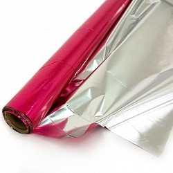Полисилк (1*20 м) Малиновый/Серебро, 1 шт.