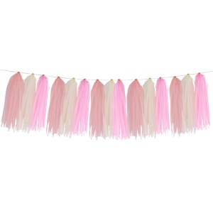 Гирлянда Тассел, Розовый микс, 35*12 см, 15 листов. Гирлянда Тассел, Розовый микс, 35*12 см, 15 листов.
