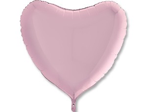 Gr (36''/91 см) /СЕРДЦЕ Пастель Pink, 1 шт.