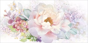 Конверты для денег Нежные цветы, с блестками, 10 шт.