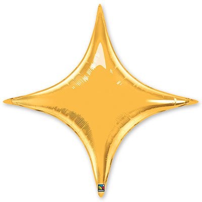 Q (20''/51см) /ЗВЕЗДА 4х-конечная Gold, 1 шт.