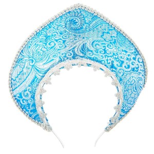 Кокошник-Ободок Узоры голубой/G, 1 шт.