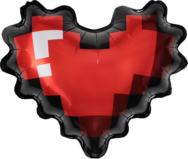 Fa (20''/51 см) Сердце, Пиксельное сердце, Красный, 1 шт.