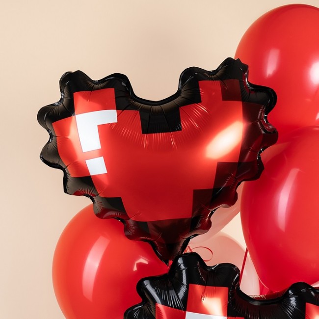 Fa (20''/51 см) Сердце, Пиксельное сердце, Красный, 1 шт.