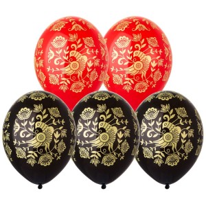 Bb (14''/35 см) Шелкография паст Русский стиль Птица, 25 шт.