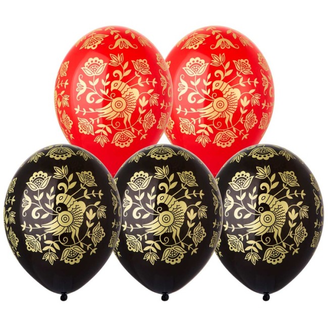 Bb (14''/35 см) Шелкография паст Русский стиль Птица, 25 шт.