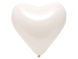Ev Сердце (12"/30 см) 100 Стандарт White (50 шт.)